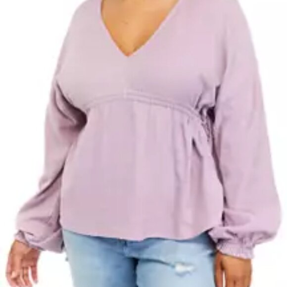 New York & Company Tops - New York & Company Lilac V-Neck Blouse